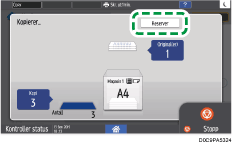 Illustrasjon av betjeningspanelet