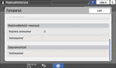 Illustrasjon av betjeningspanelet