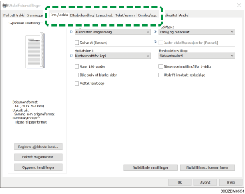 Illustrasjon av driverskjerm