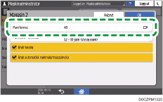 Illustrasjon av betjeningspanelet