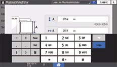 Illustrasjon av betjeningspanelet