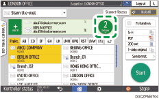 Illustrasjon av betjeningspanelet