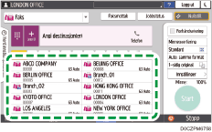 Illustrasjon av betjeningspanelet