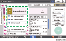 Illustrasjon av betjeningspanelet