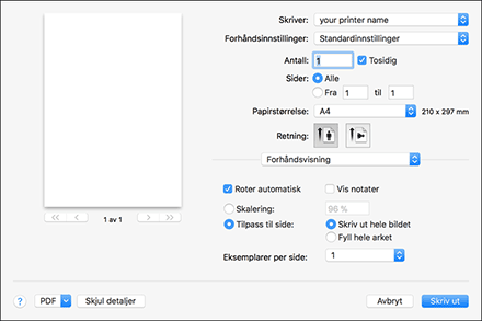Illustrasjon av driverskjerm