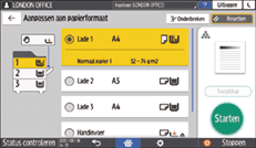 Afbeelding van bedieningspaneel