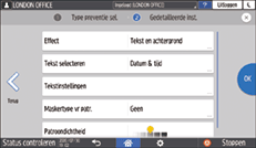 Afbeelding van bedieningspaneel
