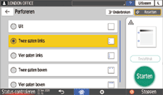 Afbeelding van bedieningspaneel