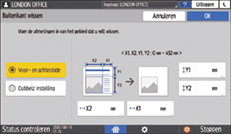 Afbeelding van bedieningspaneel