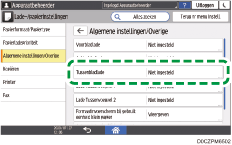 Afbeelding van bedieningspaneel