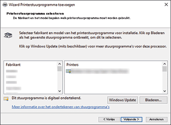 Illustratie stuurprogrammascherm