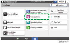 Afbeelding van bedieningspaneel