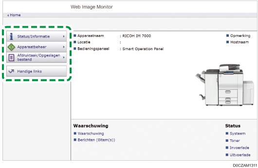 Afbeelding internetbrowserscherm