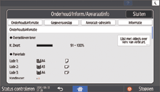 Afbeelding van bedieningspaneel