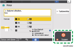 Afbeelding van bedieningspaneel