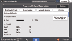 Afbeelding van bedieningspaneel