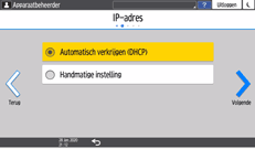 Afbeelding van bedieningspaneel