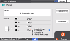 Afbeelding van bedieningspaneel