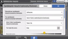 ilustracja ekranu panela operacyjnego