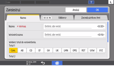 ilustracja ekranu panela operacyjnego