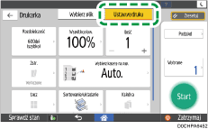 ilustracja ekranu panela operacyjnego