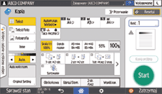 ilustracja ekranu panela operacyjnego