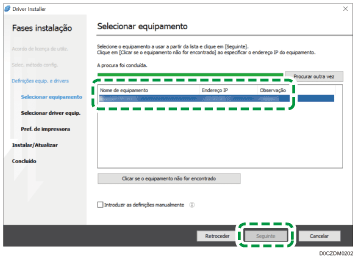 Ilustração do programa de instalação de drivers