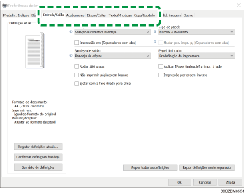 Ilustração do ecrã do driver