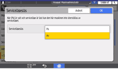 Bild på användarpanelens skärm