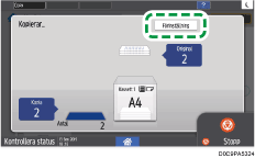 Bild på användarpanelens skärm