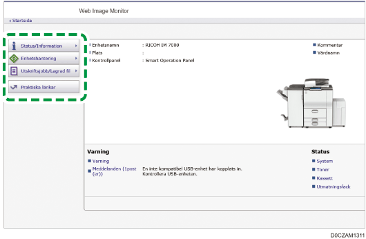Bild av webbläsarens skärm