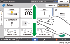 Bild på användarpanelens skärm