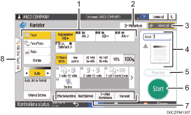 Bild på användarpanelen (numrerade detaljer)