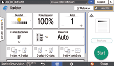 Bild på användarpanelens skärm