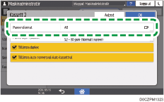 Bild på användarpanelens skärm