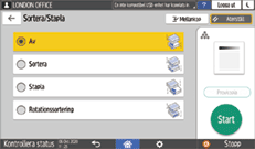 Bild på användarpanelens skärm