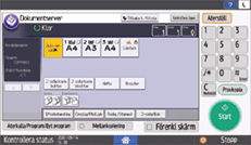 Bild på användarpanelens skärm