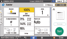 Bild på användarpanelens skärm