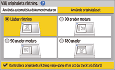 Bild på användarpanelens skärm