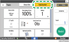 İşletim paneli ekran görseli