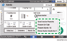 İşletim paneli ekran görseli