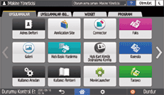 İşletim paneli ekran görseli