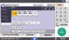 İşletim paneli ekran görseli