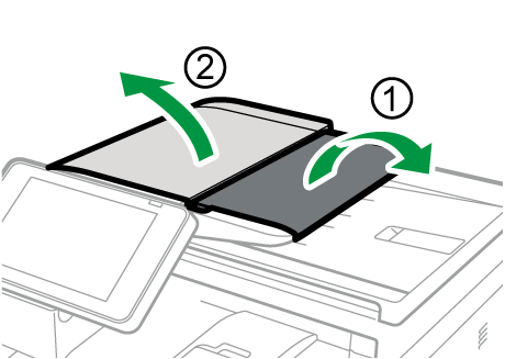 One-pass duplex scanning ADF illustration