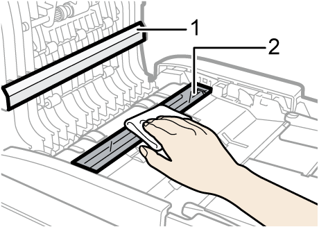 One-pass duplex scanning ADF illustration