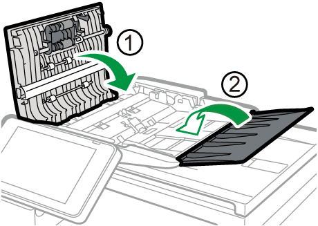 One-pass duplex scanning ADF illustration