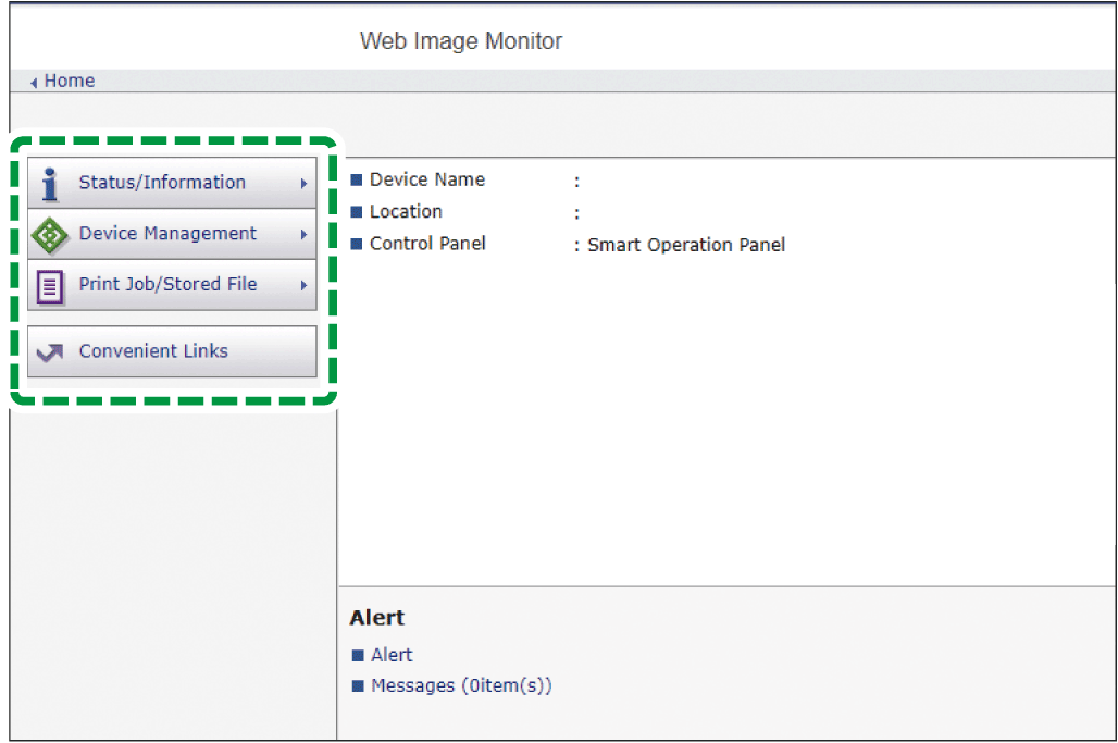 Web browser screen illustration