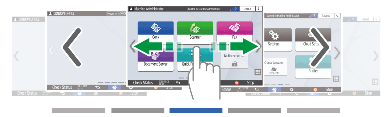 Operation panel screen illustration