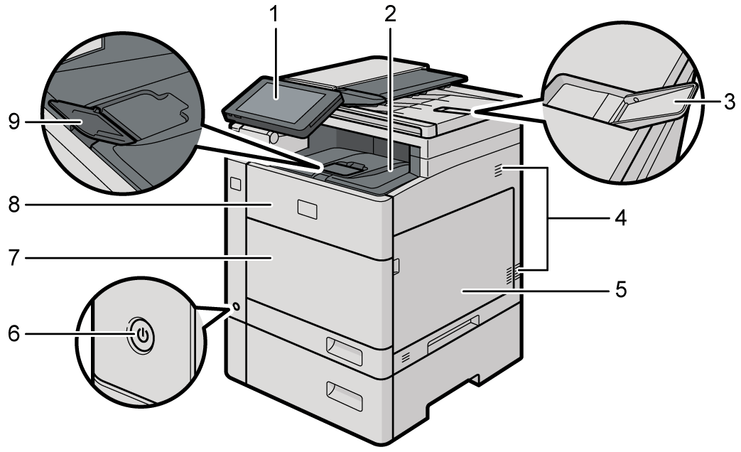Main unit illustration numbered callout illustration