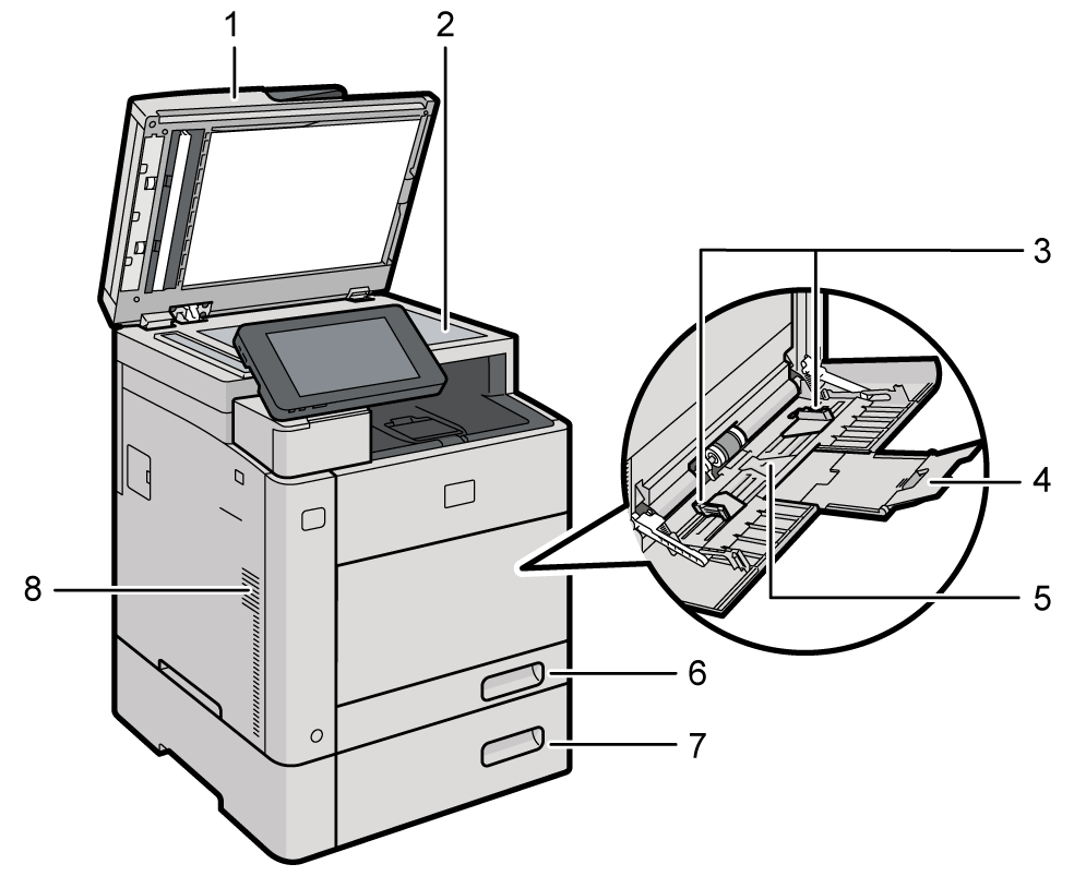 Main unit illustration numbered callout illustration